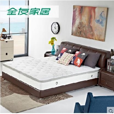 全友家居 时尚卧室家具床垫天然乳胶健康弹簧床垫 105066