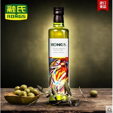 融氏Rongs 橄榄油500ml 西班牙进口 初榨食用油 橄榄油小瓶